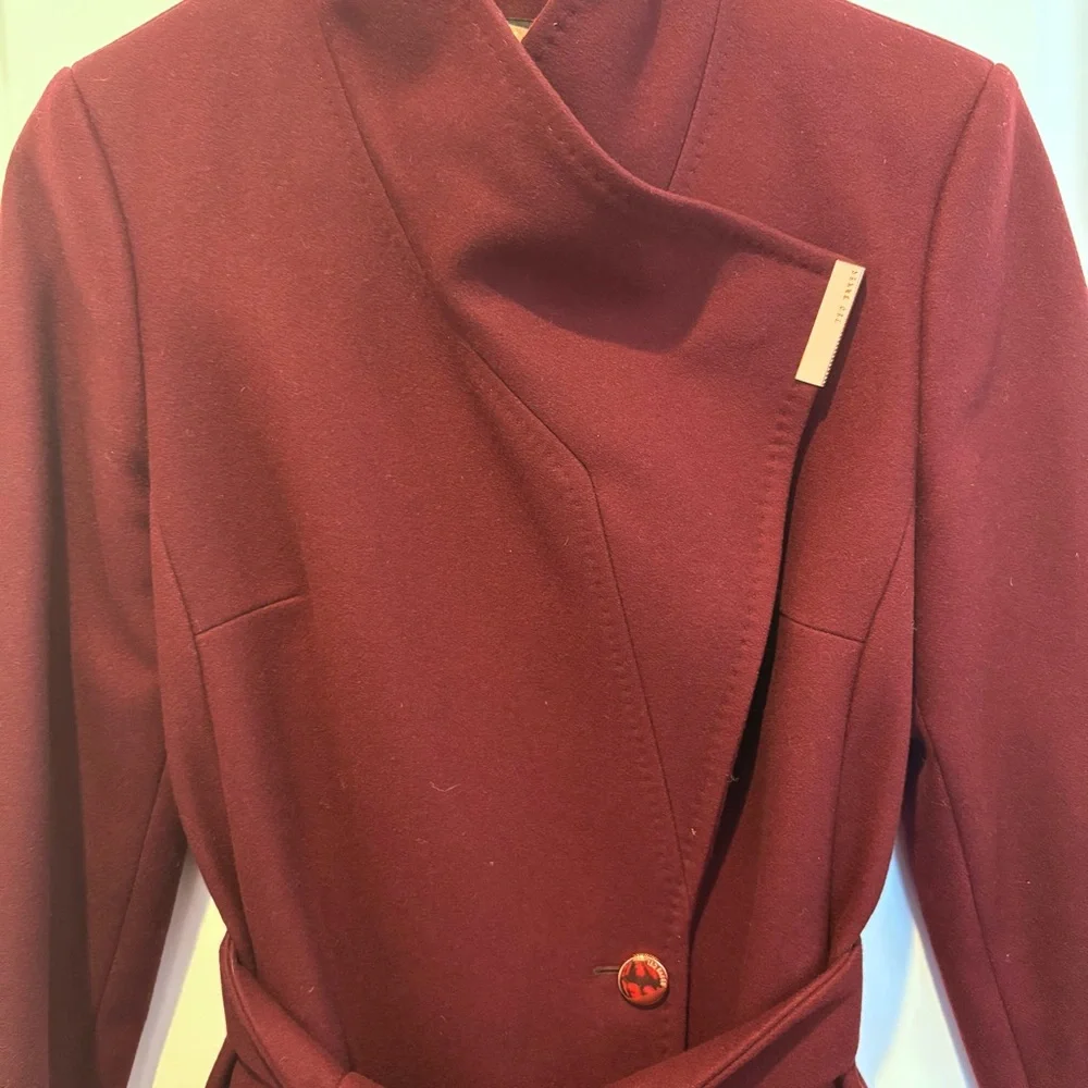 Ted Baker Long Wrap Wool Coat - Picture 4 of 6
